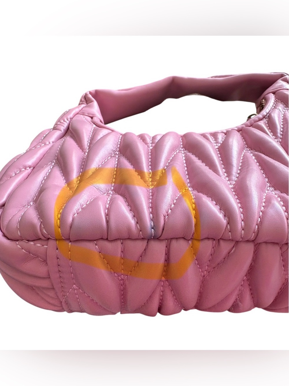 Miu Miu Pink Small Quilted Zip Shoulder Bag Gold Hardware Detachable Strap - Picture 8 of 8
